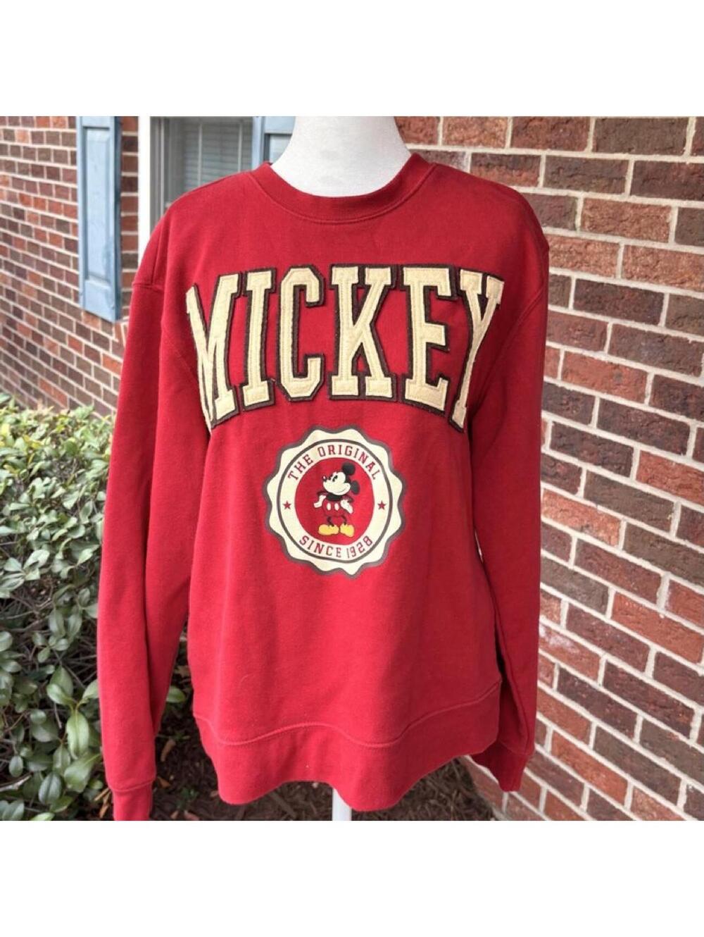 Disney Red Mickey Pullover Sweatshirt